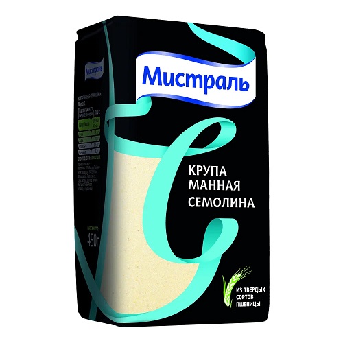 Мистраль крупа манная Семолина, 450 гр Мистраль крупа манная Семолина, 450 гр